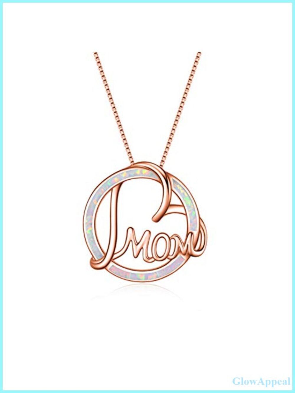 Sterling Silver Created Opal Mom Heart Pendant Necklace 18+2in Box Chain
